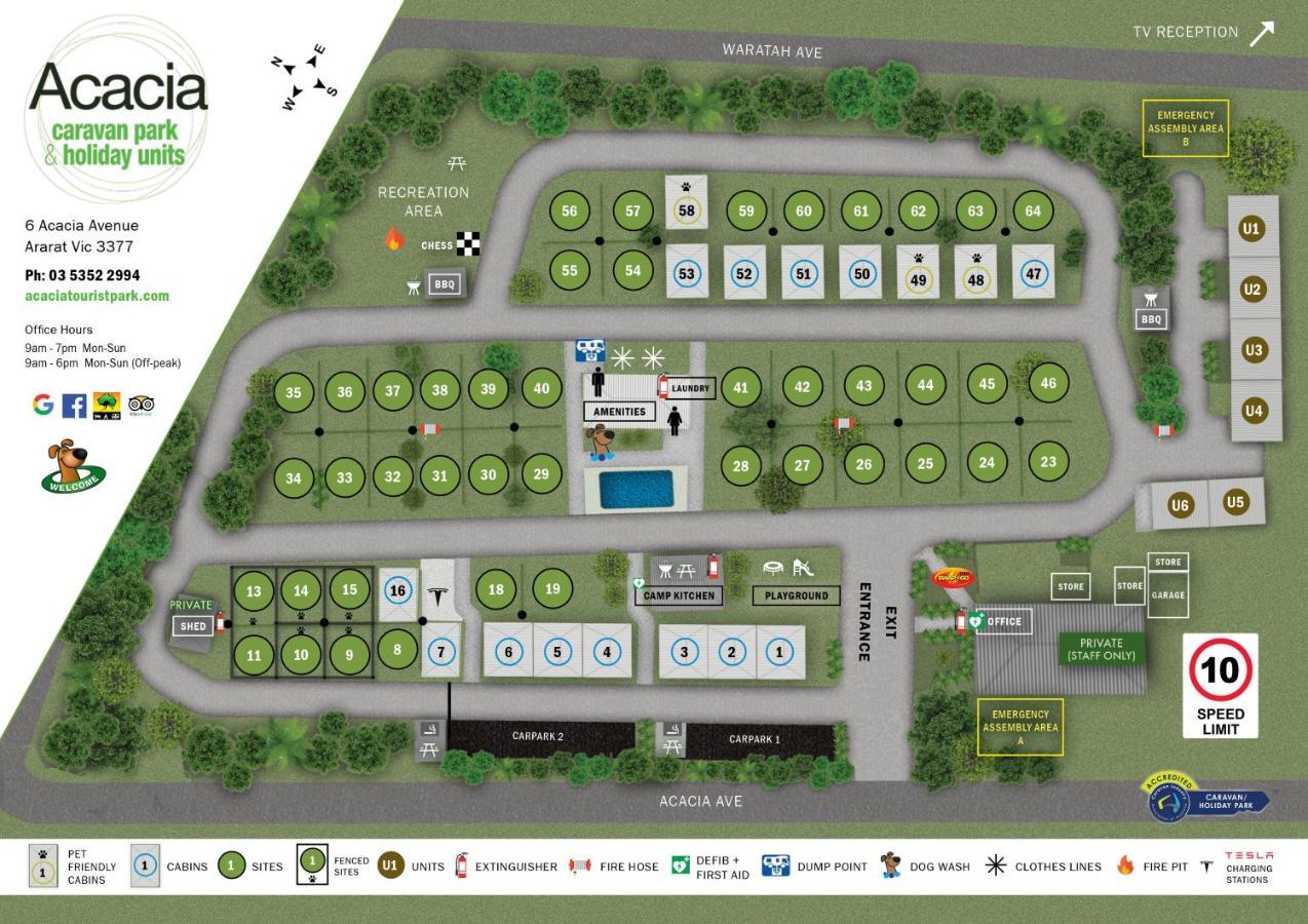 Acacia Caravan Park & Holiday Units อารารัต ภายนอก รูปภาพ
